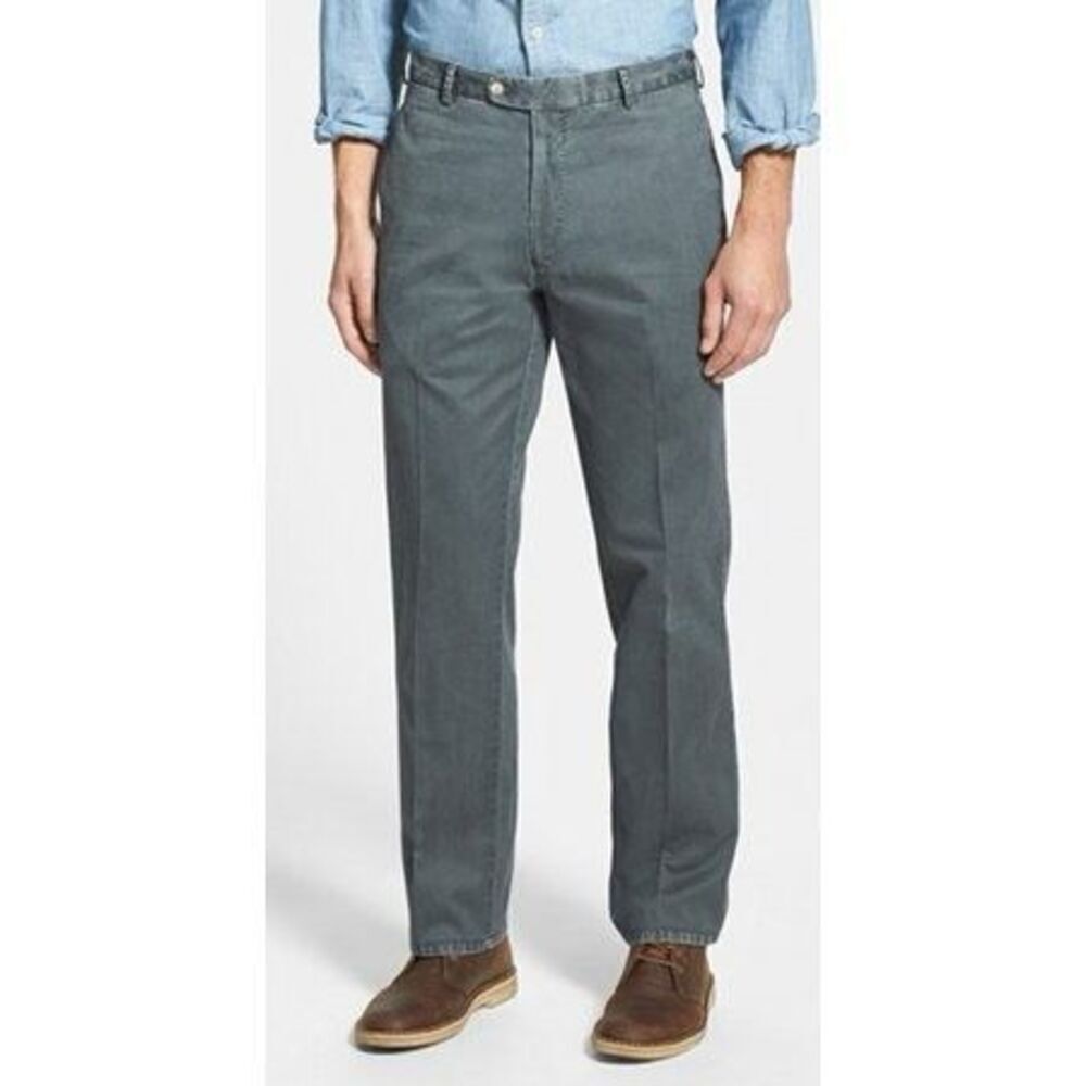 ✨PETER MILLAR RALEIGH WASHED TWILL FLAT FRONT SZ 42 PANTS✨